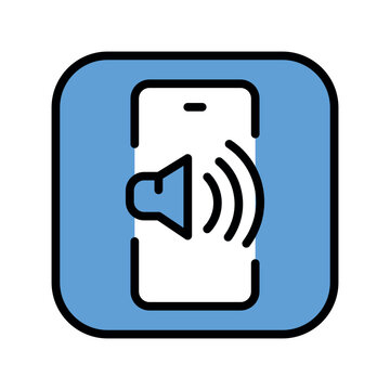 Audio discription color line icon. Web accessibility. Vector isolated element.