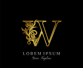 Luxury Golden W letter design. Classic Letter W Design Vector..