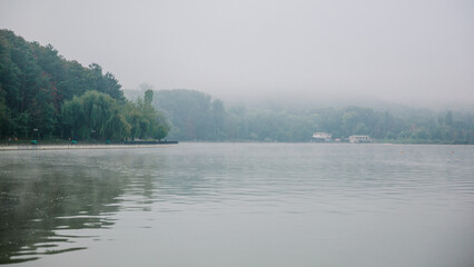 chisinau, republic of moldova, fog in the city