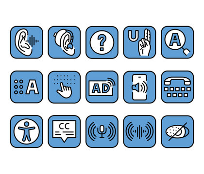 Web accessibility color line icon. Vector isolated element.