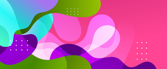 Colorful vector modern gradient abstract simple banner with wave and liquid elements vector illustration. Vector design for presentations, flyers, posters, background, annual report, invitations