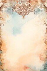 Layout - Briefvorlage - Aquarell-Style - dezente Vintage Ornamente