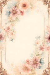 Hintergrundgrafik für romantischen Brief - Blüten am Rand