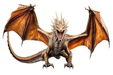 Phantasy dragon isolated on a transparent background