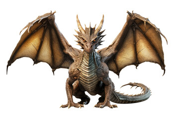 Fototapeta premium Phantasy dragon isolated on a transparent background