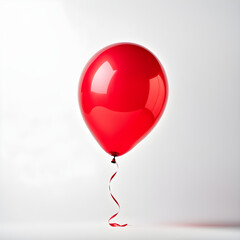 red party balloon on a white background