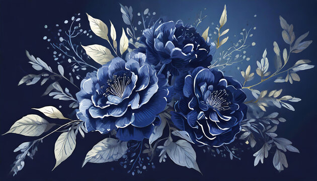 Fototapeta Niebieskie kwiaty tapeta