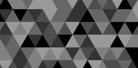 Abstract geometric wall tile and metal cube background triangle wallpaper. Gray and black polygonal background. Seamless geometric pattern square shapes low polygon backdrop background.