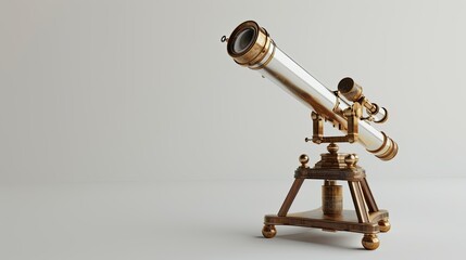 Design a high-quality 3D rendering featuring a telescope