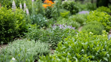 Obraz premium Lush Green Plant the Filled Garden