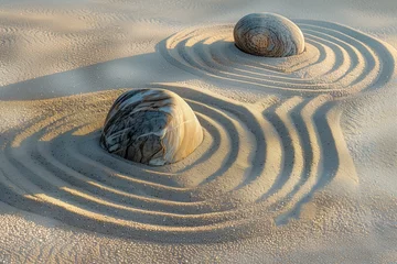  Mystical stones casting shadows at golden hour © gearstd