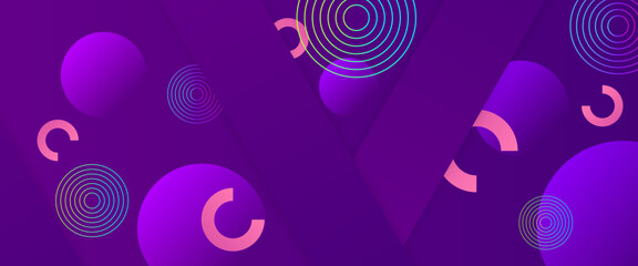 Pink and purple violet modern and simple abstract banner art vector with shapes. For background presentation, background, wallpaper, banner, brochure, web layout, and cover