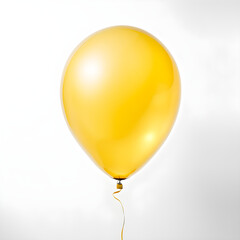 yellow party balloon isolated on a white background
