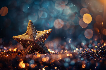 bokeh background, glitters star, Generative Ai