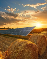 Solar Panel Farm sun down