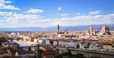 Panorama view of Florence city