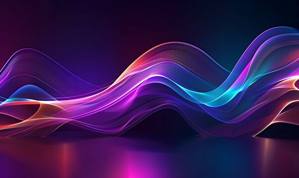 Neon Sound Wave Background