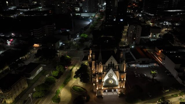 Igreja Matriz de Itajai a noite