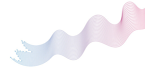 Abstract wavy lines background element. Suitable for AI, tech, network, science, digital technology theme