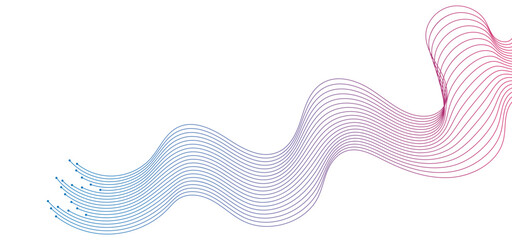 Abstract wavy lines background element. Suitable for AI, tech, network, science, digital technology theme