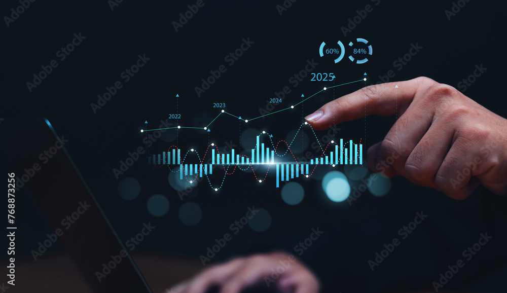 Poster business analytics tools charts and graphs with statistics to analyze business potential and forecas