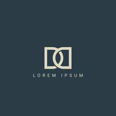 Obraz premium Abstract DD D letter simple style logo design vector template