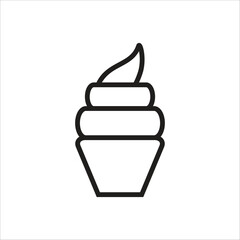 ice cream vector icon line template