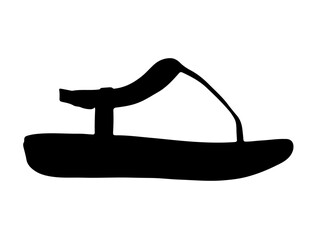 Fitflop silhouette vector art white background