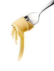 Close up of a silver fork with spaghetti