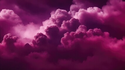 Maroon Atmospheric background of smoke and clouds. Spooky cloudscape with ethereal swirls - obrazy, fototapety, plakaty