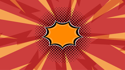 Orange black and red vector abstract retro comic style background. Vector illustration for superhero design, web, banners, posters, cards, wallpapers