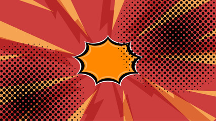 Orange black and red vector abstract flat design bright comics background. Vector illustration for superhero design, web, banners, posters, cards, wallpapers
