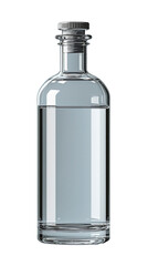 Clear Glass Bottle With Silver Top