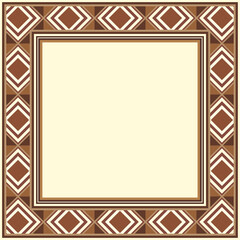 Beautifully Detailed Oriental Marquetry Seamless Decorative Patterns Borders Square Frame Two