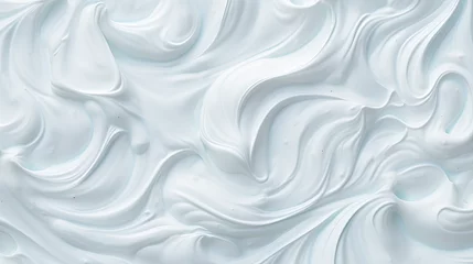 Fotobehang A refreshing and cool yogurt texture background, for illustrating summer-themed dairy products or healthy eating lifestyles  Ai Generative © SK