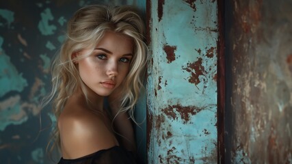 Fototapeta premium Schönes gepflegtes Frauen Gesicht mit natürlichen Make up für Kosmetik und Permanent Make up Poster Nahaufnahme