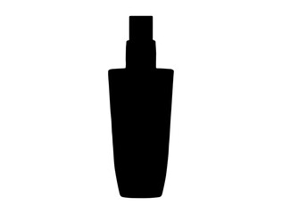Perfume bottle silhouette vector art white background