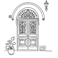 silhouette of a door