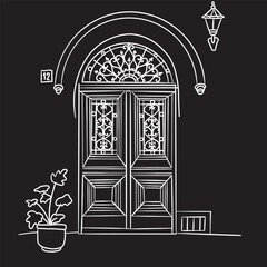 illustration of a door silhouette