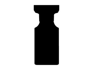 Perfume bottle silhouette vector art white background