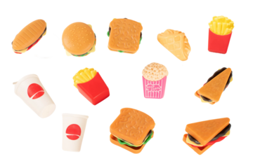 A tray with a fast food meal and a drink.