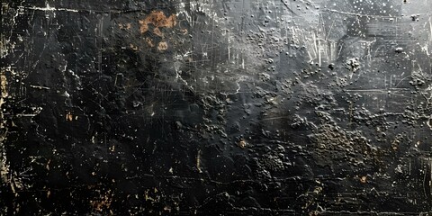 Creating a distressed effect with black grunge textures, scratches, and dust particles. Concept Distressed Effect, Black Grunge Textures, Scratches, Dust Particles - obrazy, fototapety, plakaty