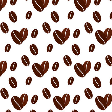 Background with coffee beans. Vector illustration