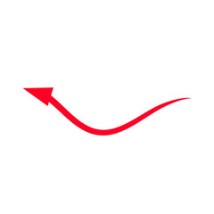 Red Curved Arrow