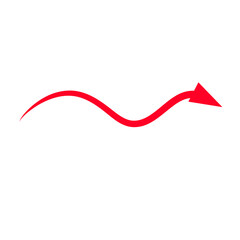 Red Curved Arrow