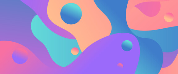 Naklejka premium Colorful vector abstract wavy simple gradient banner with modern design. Vector design layout for presentations, flyers, posters, background, annual report, invitations