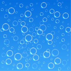 Background with transparent bubbles. Vector illustration