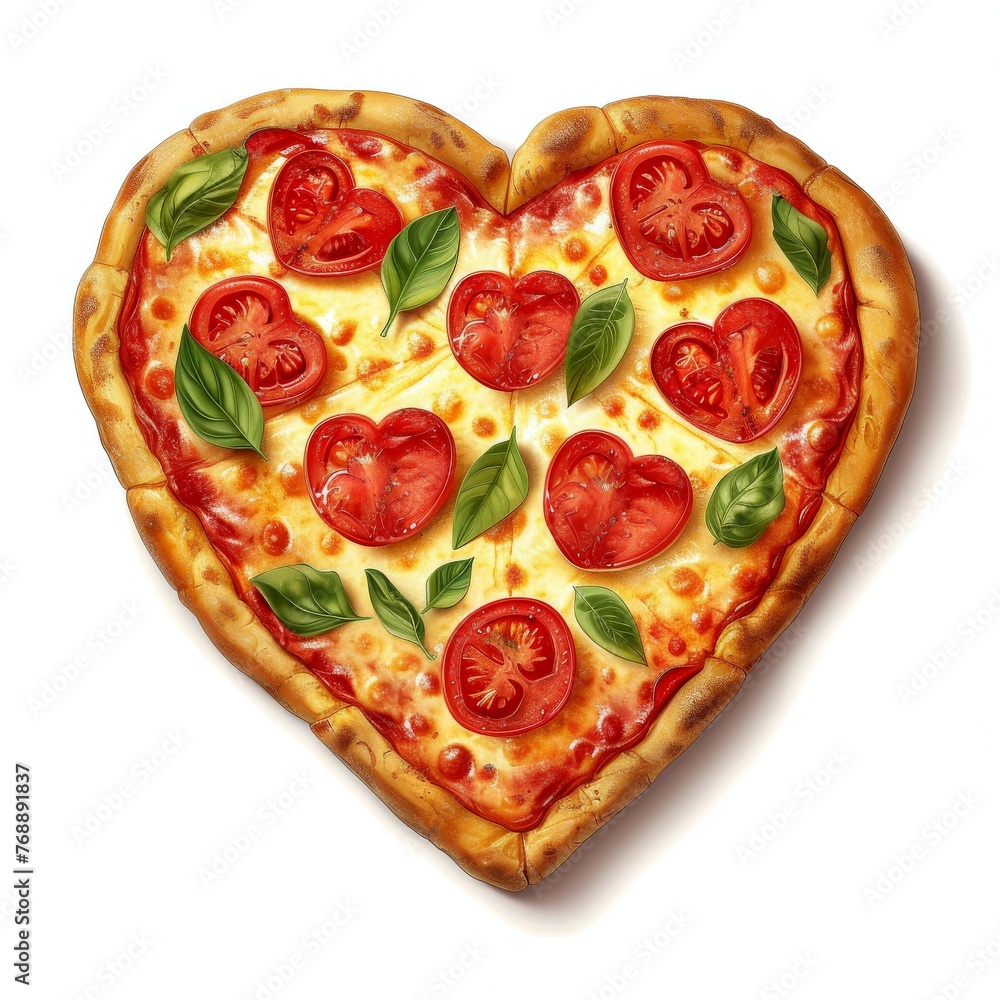 Wall mural heartfelt pizza of love