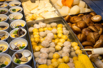 Japanese oden sell in street market