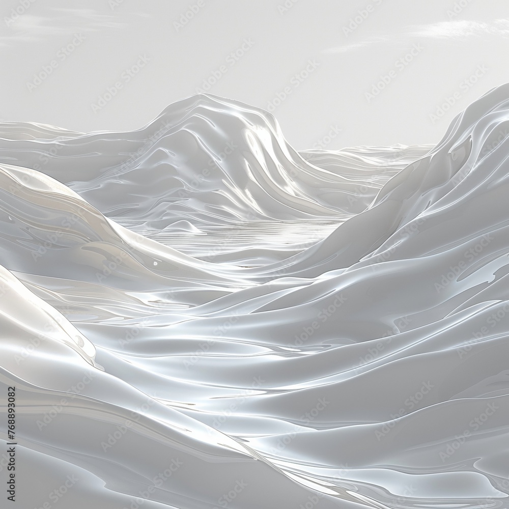 Poster a winter stormy landscape with an abstract pattern of waves, creating a beautiful scene.
